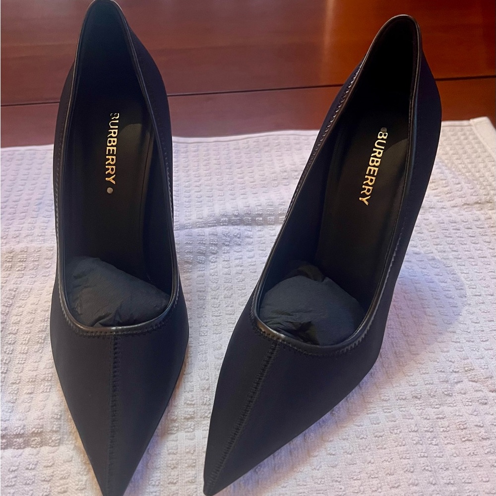 New Burberry Black "Maddy" Pump with Bootie inserts
